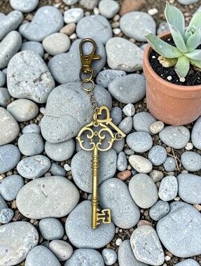 Handcrafted Antique Key Bag Charm Keychain